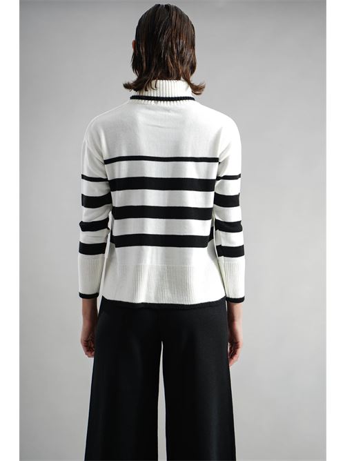 Maglia in misto lana GM by Gai Mattiolo | GM3444ACCPANNA/NERO